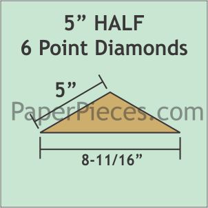 5" Half 6 Point Diamonds