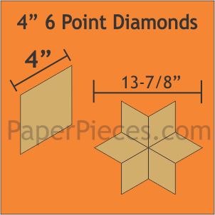 4" 6 Point Diamonds