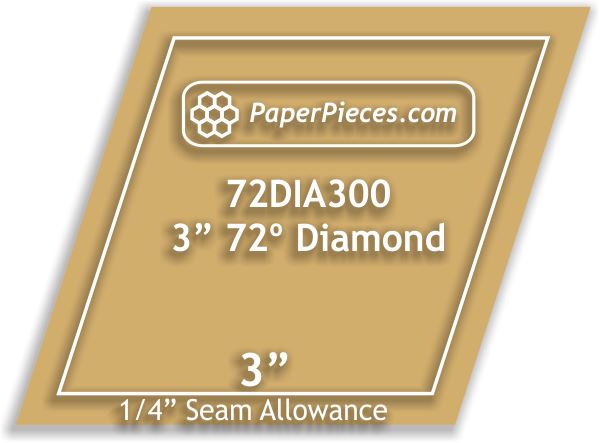 3" 72 Degree Diamonds