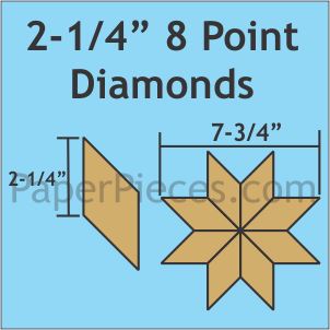 2-1/4" 8 Point Diamonds