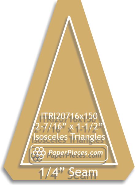 2-7/16" x 1-1/2" Isosceles Triangles