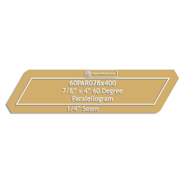 7/8" x 4" 60 Degree Paralellogram