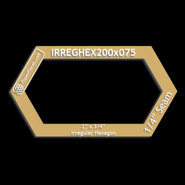 2" x 3/4" Irregular Hexagon