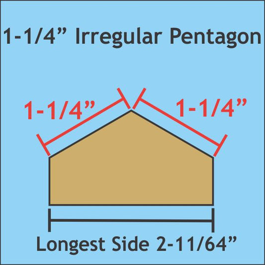 1-1/4" Irregular Pentagons