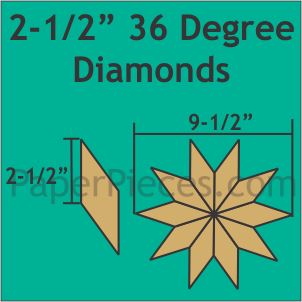 2-1/2" 36 Degree Diamonds