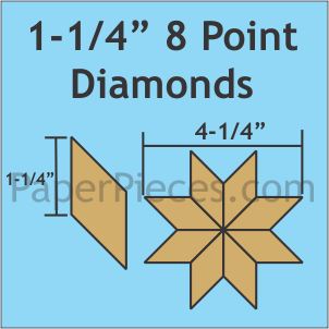 1-1/4" 8 Point Diamonds