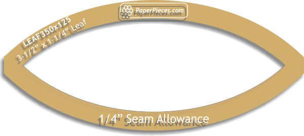 3-1/2" x 1-1/4" Leaf