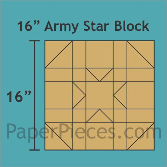 16" Army Star Block