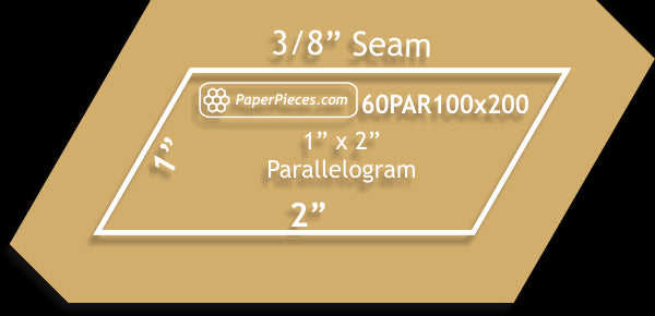 1" x 2" 60 Degree Parallelograms