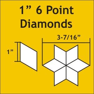 1" 6 Point-60 Degree Diamonds