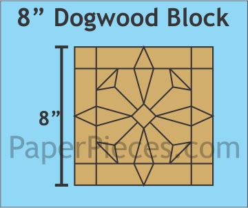 8" Dogwood Block