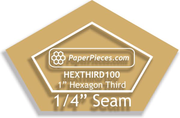 1" Hexagon Thirds
