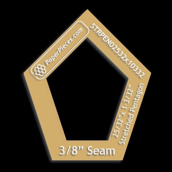 25/32" x 1-3/32" Stretched Pentagon