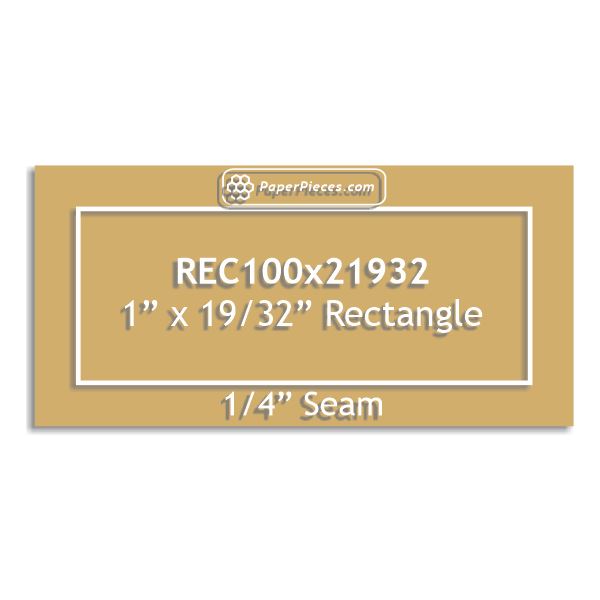 1" x 2-19/32" Rectangle