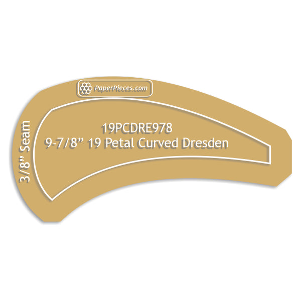 9-7/8" 19 Petal Curved Dresden