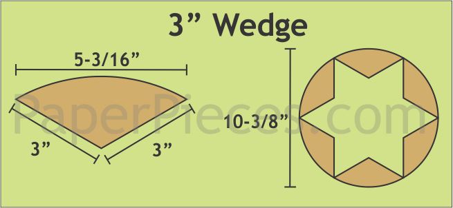 3" 6 Point Wedge