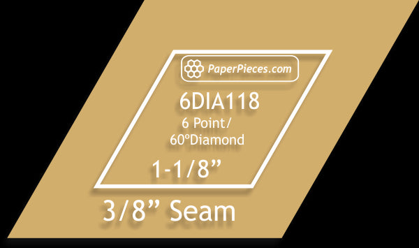 1-1/8"6 Point-60 Degree Diamonds