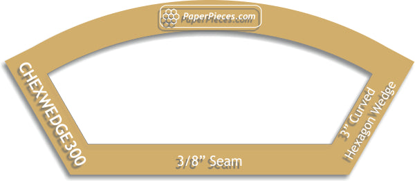 3" Curved Hexagon Wedge