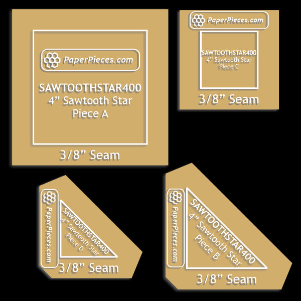 4" Sawtooth Star Block