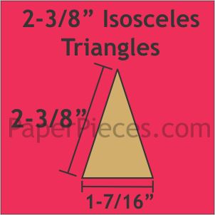 2-3/8" x 1-7/16" Isosceles Triangles