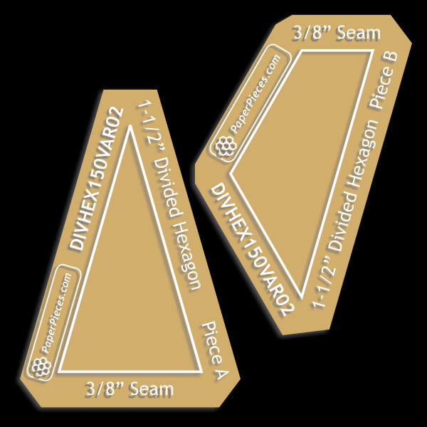 1-1/2" Divided Hexagon Variation 02