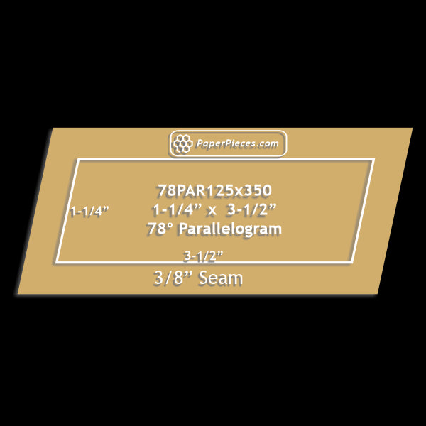 1-1/4" x 3-1/2" 78 Degree Parallelogram