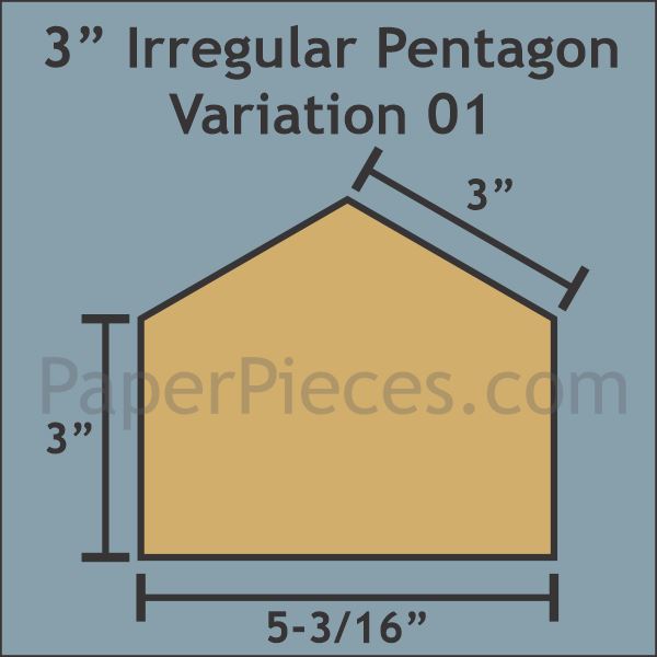 3" Irregular Pentagons Variation 01