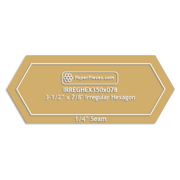 3-1/2" x 7/8" Irregular Hexagon
