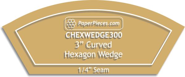 3" Curved Hexagon Wedge