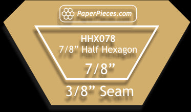 7/8" Half Hexagons