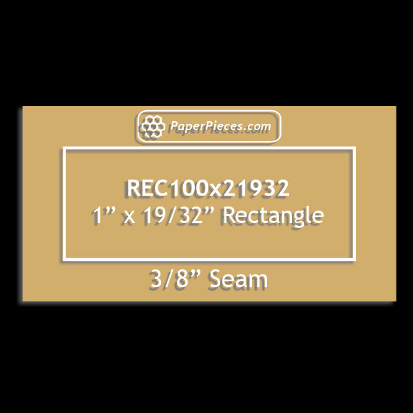 1" x 2-19/32" Rectangle