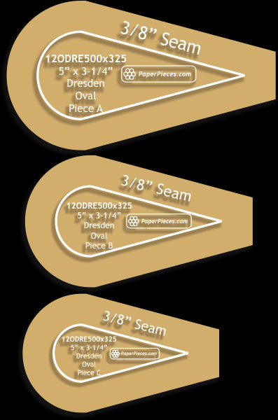 5" x 3-1/4" Dresden Oval