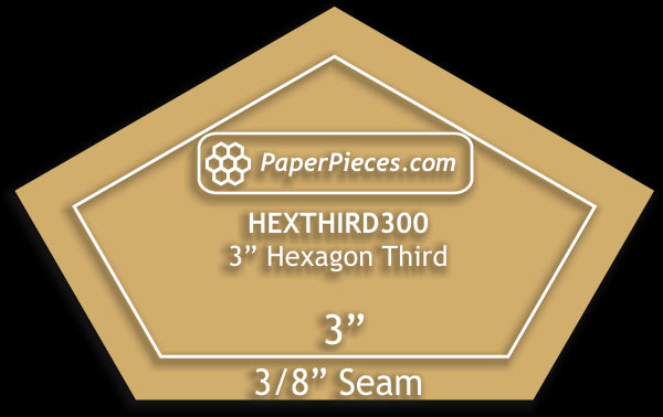 3" Hexagon Thirds