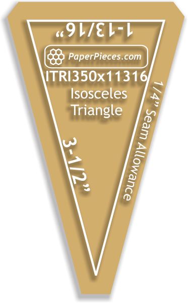 3-1/2" x 1-13/16" Isosceles Triangles