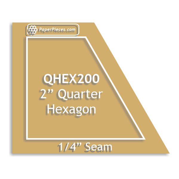 2" Quarter Hexagon