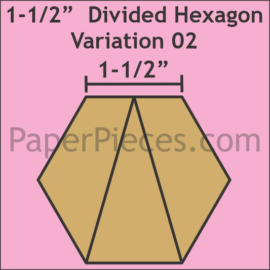 1-1/2" Divided Hexagon Variation 02