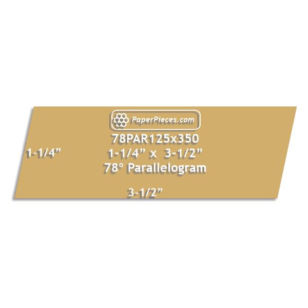 1-1/4" x 3-1/2" 78 Degree Parallelogram