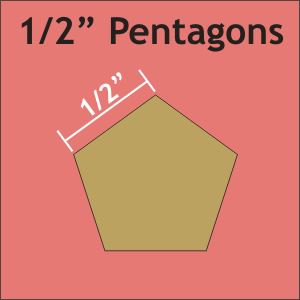 1/2" Pentagons