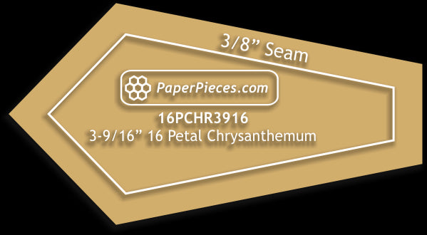 3-9/16" 16 Petal Chrysanthemums