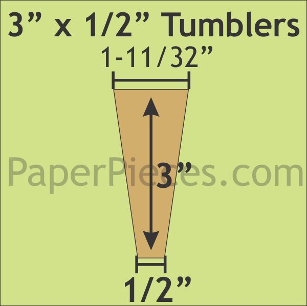 3" x 1/2" Tumblers