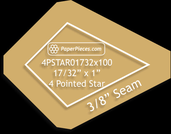 1-17/32" x 1" 4 Point Stars