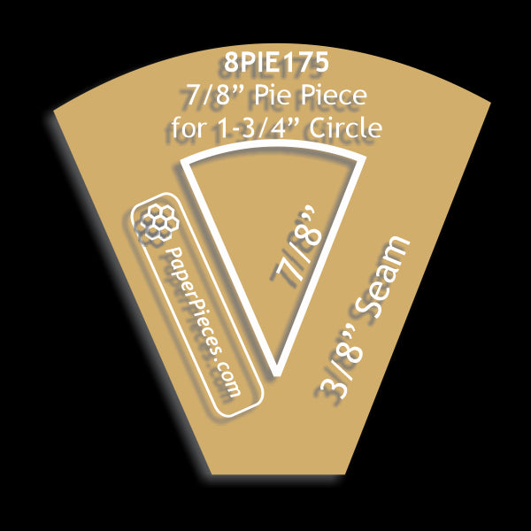 1-7/5" Diameter 8 Piece Pie Circles