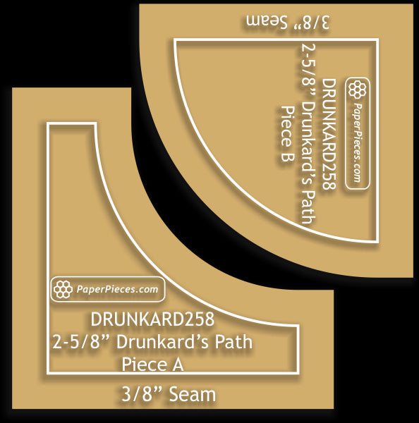 2-5/8" Drunkard's Path Blocks