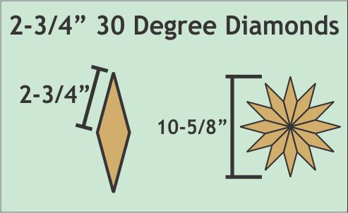 2-3/4" 30 Degree Diamonds