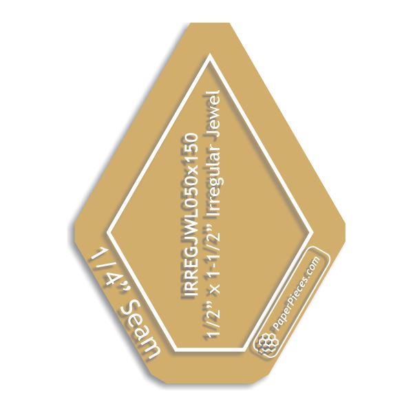 1/2" x 1-1/2" Irregular Jewel