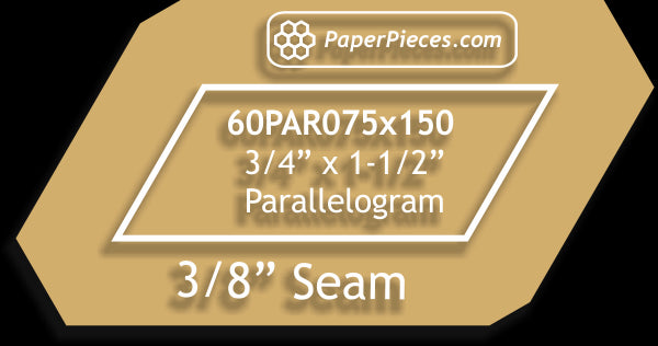 3/4" x 1-1/2" 60 Degree Parallelograms