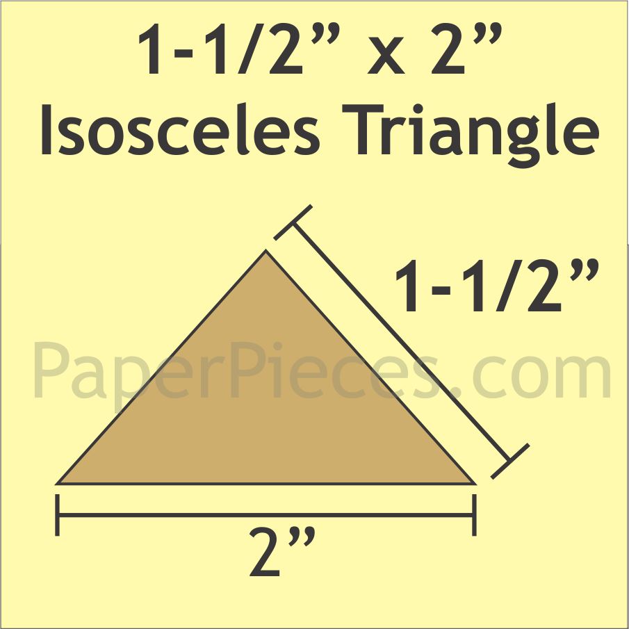 1-1/2" x 2" Isosceles Triangles