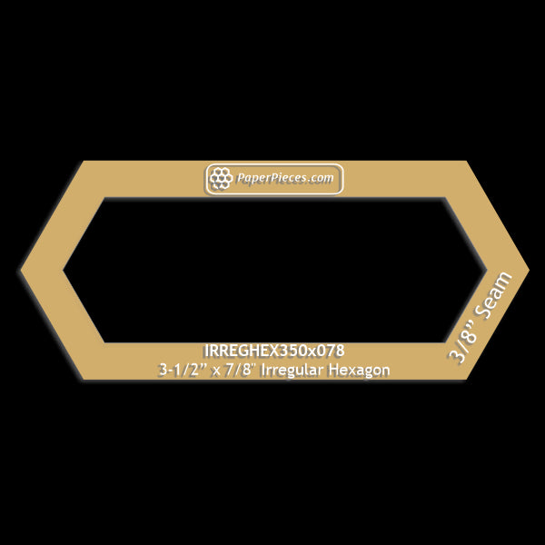 3-1/2" x 7/8" Irregular Hexagon