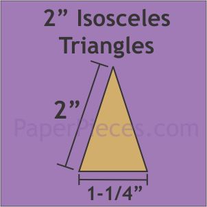 2" x 1-1/4"  Isosceles Triangles