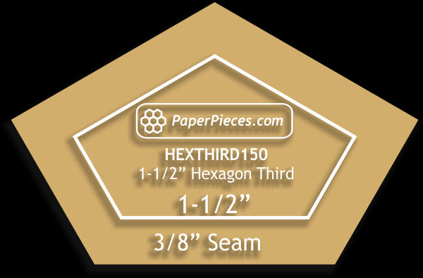 1-1/2" Hexagon Thirds